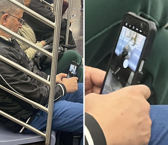 Creepy Guy Taking Pics of Women on the Train
