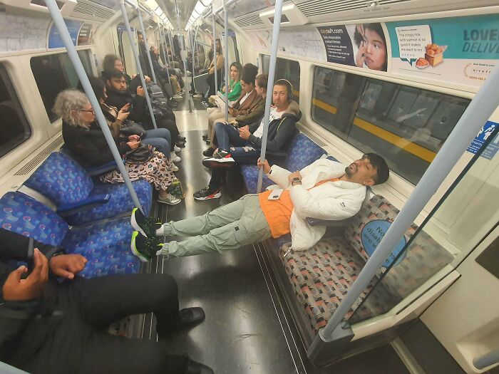 A Kingly Slumber on Public Transit