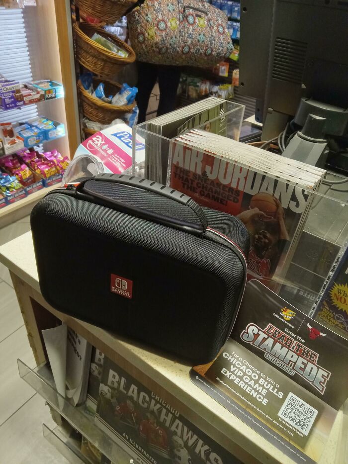 Someone Left Their Switch at the Train Station Newsstand