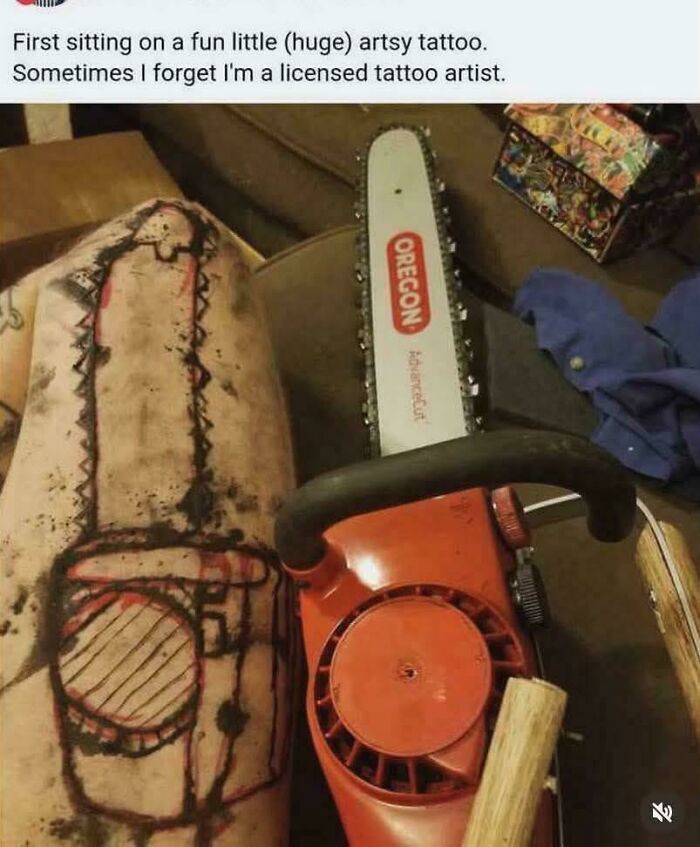 Did They Use A Chainsaw For This Tattoo?