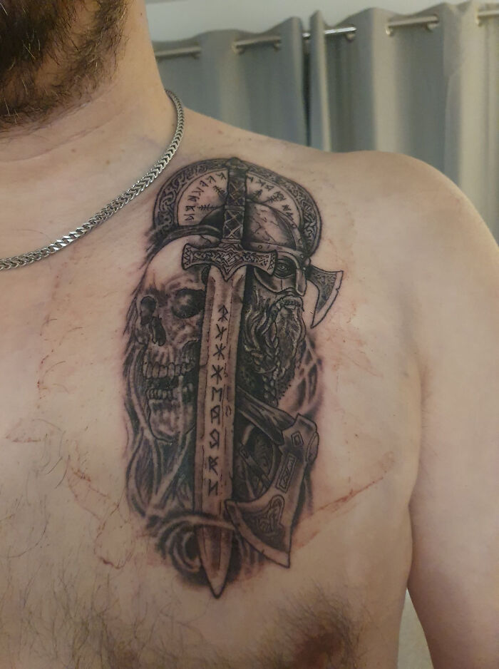 AI Gibberish Viking Tattoo? Yup.