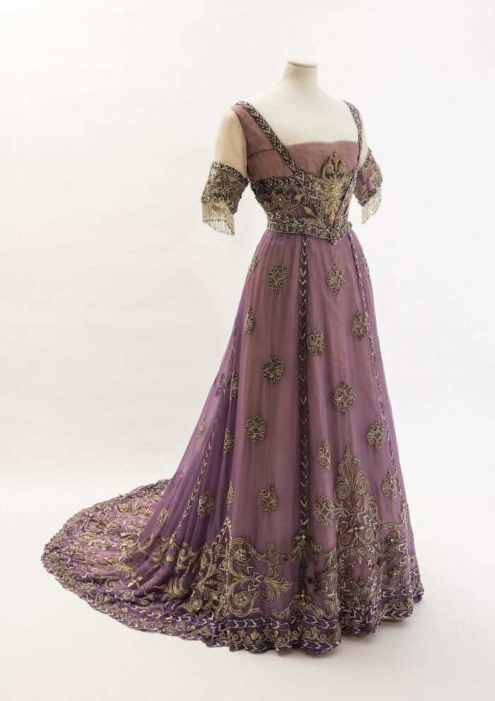 Queen Alexandra’s Dreamy Purple Silk Chiffon Dress, Circa 1910