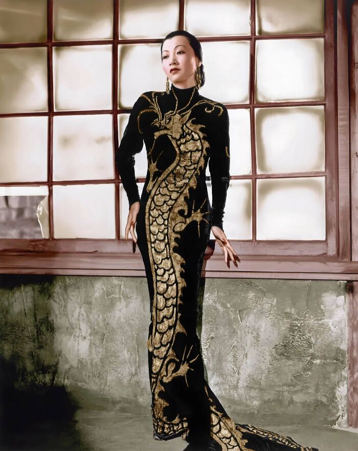 Anna May Wong’s Blazing Silk Dress With Dragon Sequins from Limehouse Blues (1934)