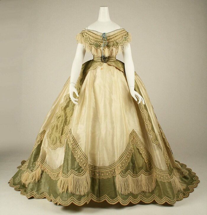 French Ball Gown That Screams "Throwback!", Circa 1865