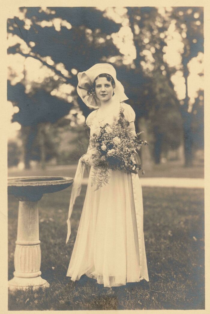 My Great-Grandma Peg Rockin’ Her Wedding Dress From 1935