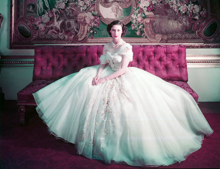 Princess Margaret Poses In Christian Dior For Her 21st Birthday, 1951
