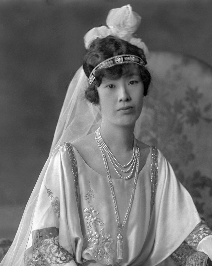 Princess Shimazu Wearing Stunning 1922 Glass Negative Photo Glamor