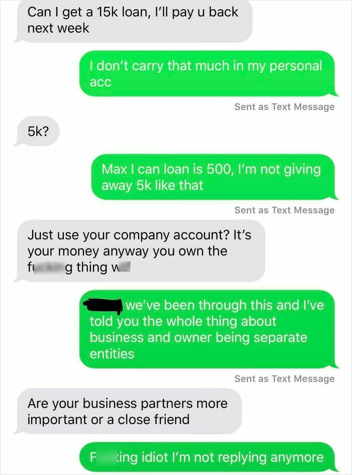Asking Me To Loan Money Using My Work Account? Nope.