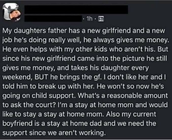 Stay-At-Home Boyfriend Wants To Be Financially Supported Too