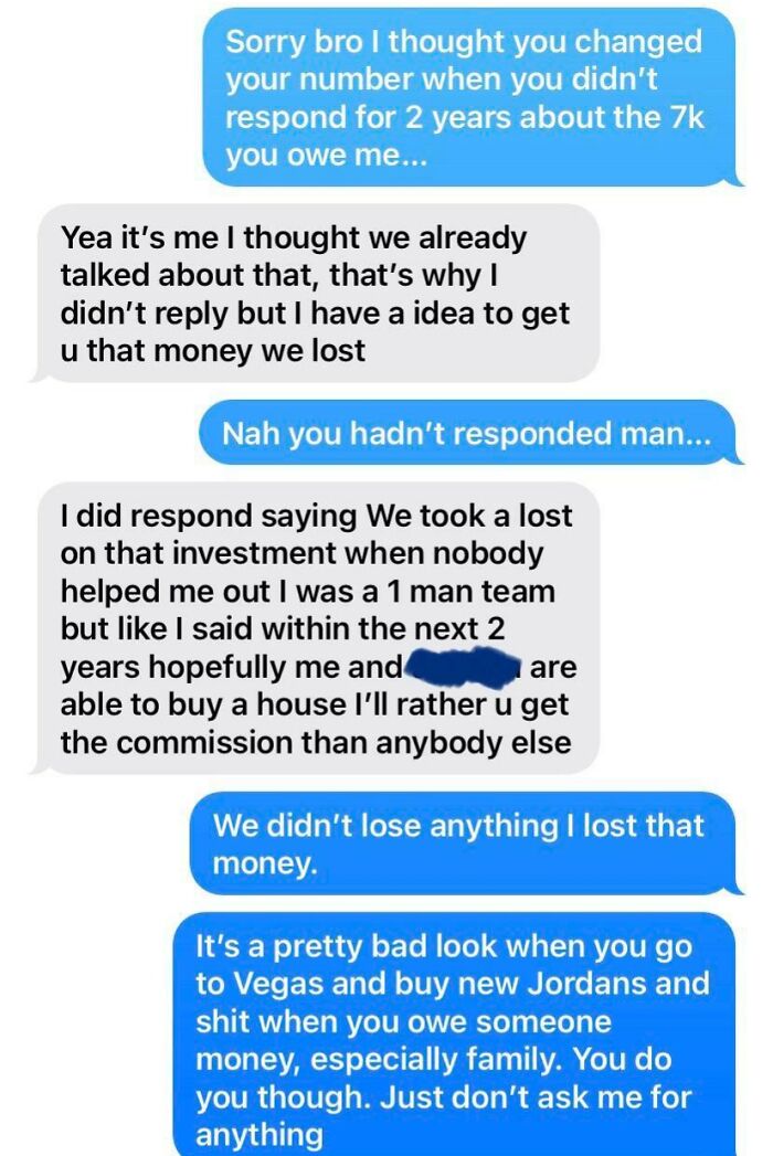 Cousin Owes $7K, Suggests I Be His Agent To Get Paid Back