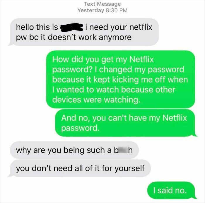 Cousin Steals Netflix Password, Expects It Back On Demand