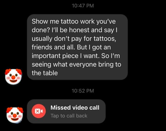 Tattoo Artist Gets Random 'Am I Worthy?' Text