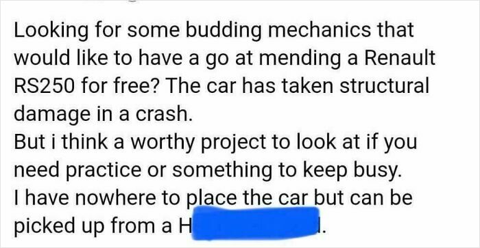 ‘Fix My Car For Free, Could Be Your Project’—Said No One Ever!