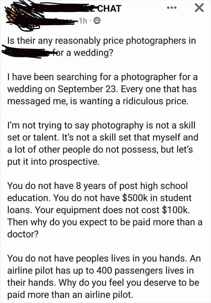Photographers Aren’t Worth Paying, Apparently Make More Than Pilots