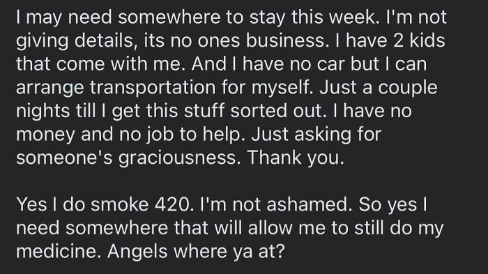 Needs A Place To Stay… Plus Car, Job, Kids, And 420-Friendly Bonus