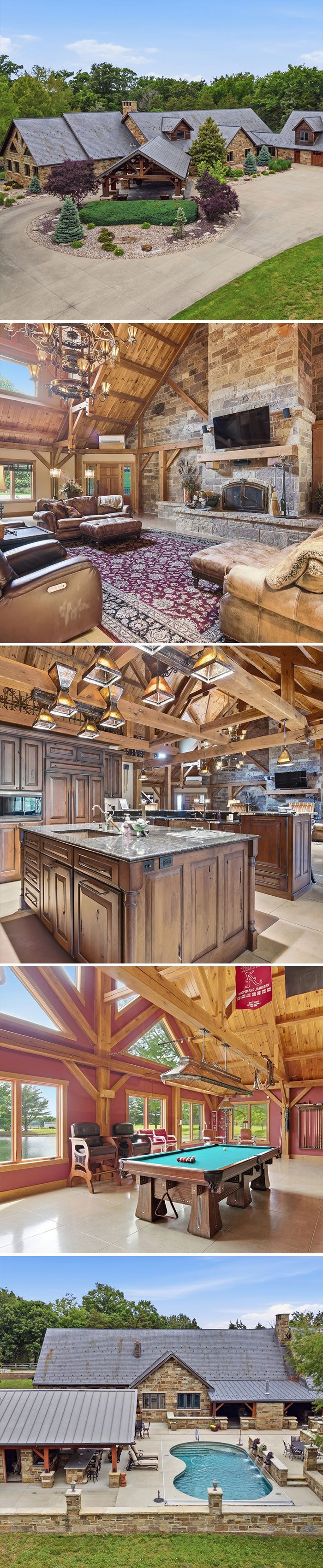 Escape to Your Own Private Lodge On 40.5 Acres With Lakes, Pizza Oven & More
