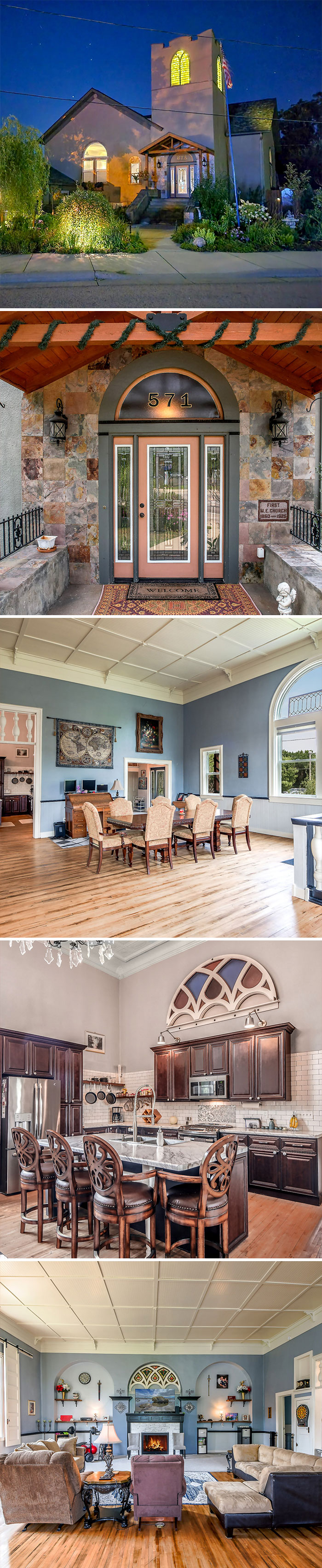 Move-In Ready Church Conversion with Beautiful Stained Glass for $350K