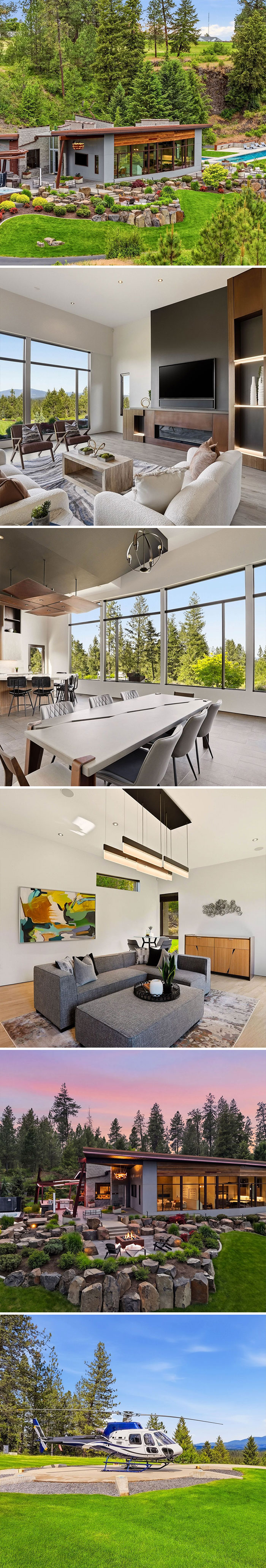 Canyon House in Washington – A $6M Estate With Its Own Helipad (Yep, Really)
