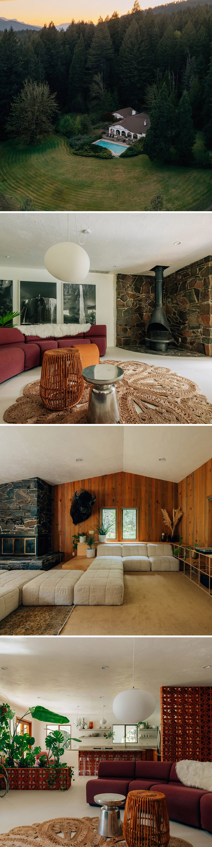 Mediterranean Midcentury Vibes On 35+ Acres Makes This McKenzie Bridge Home A Total Mood