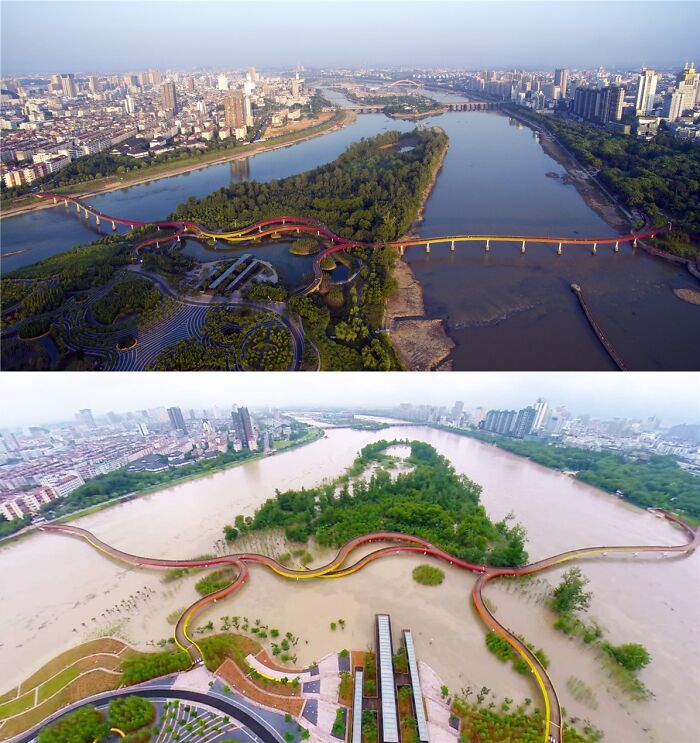 Yanweizhou Park In China That Lets Itself Flood So The City Doesn’t