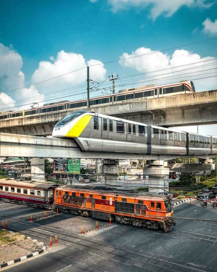 Three Different Train Systems All In One Spot: Bangkok’s Transport Party