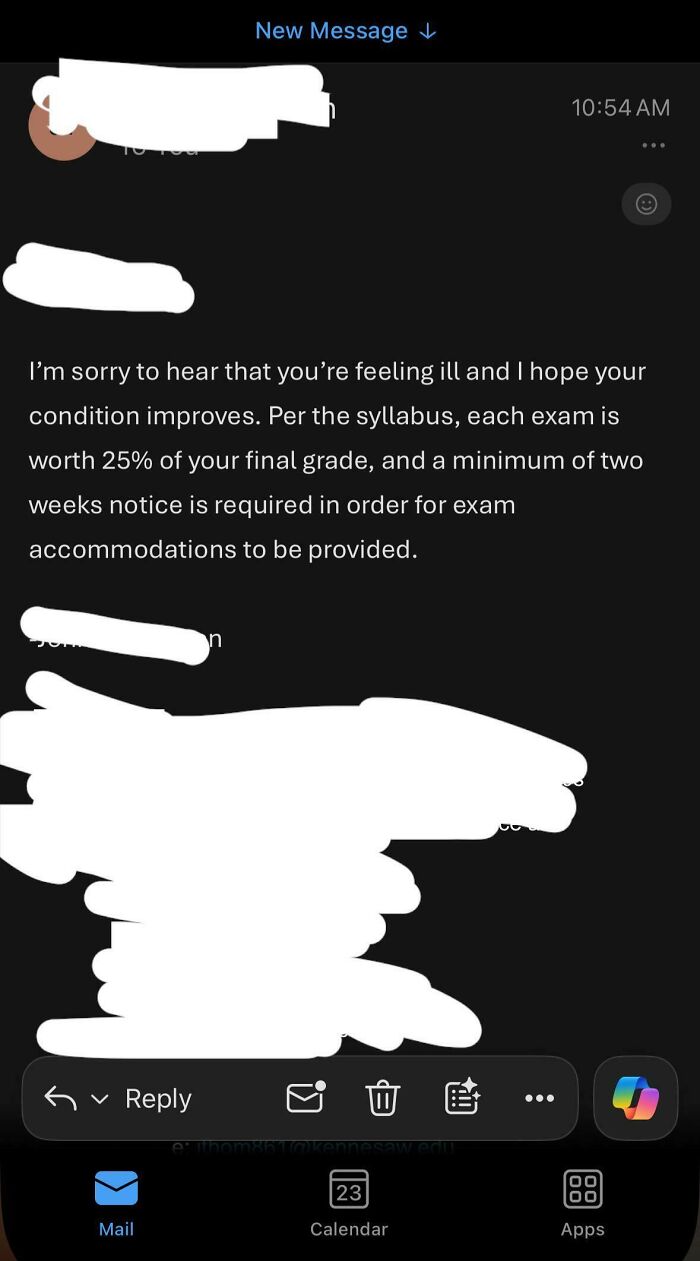 ‘Give Me Two Weeks’ Notice If You’re Sick,’ Says Professor