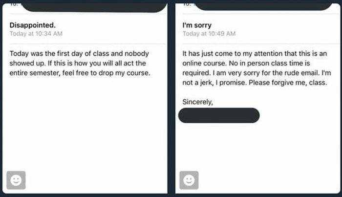Professor Yells At Students For Skipping In-Person In An Online Course