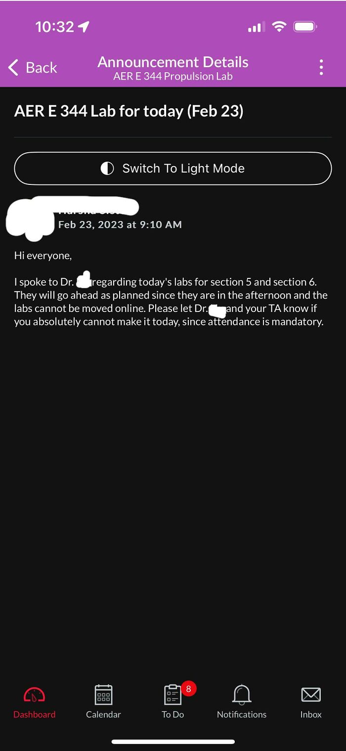 University Canceled Classes Due To Ice Storm, But Professor Still Wants Us In Lab