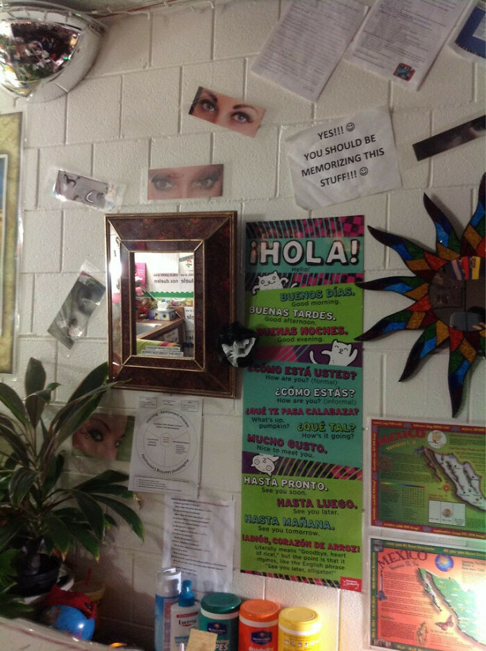Teacher Put Doors With Eyes All Over The Class To Make Us Feel Watched