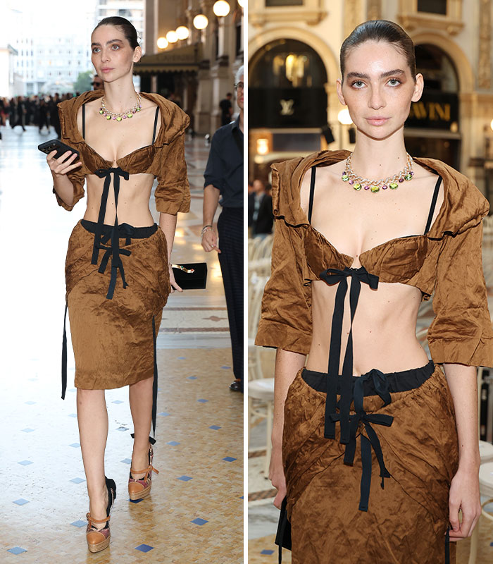 Meadow Walker Flexed a Vintage Look with a Blingy Necklace Twist