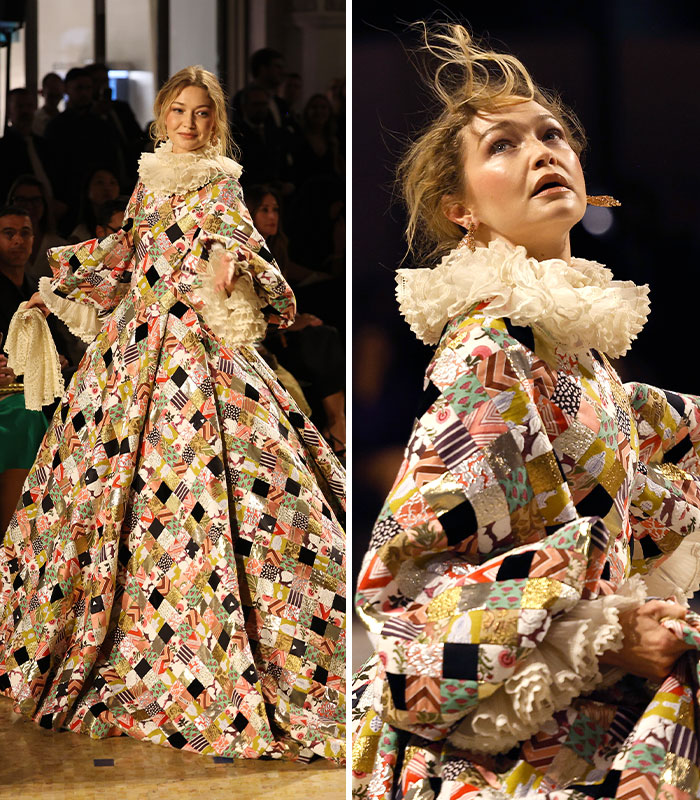 Gigi Hadid’s Opening Look Got Called Out for Nepotism and Grandma Quilts