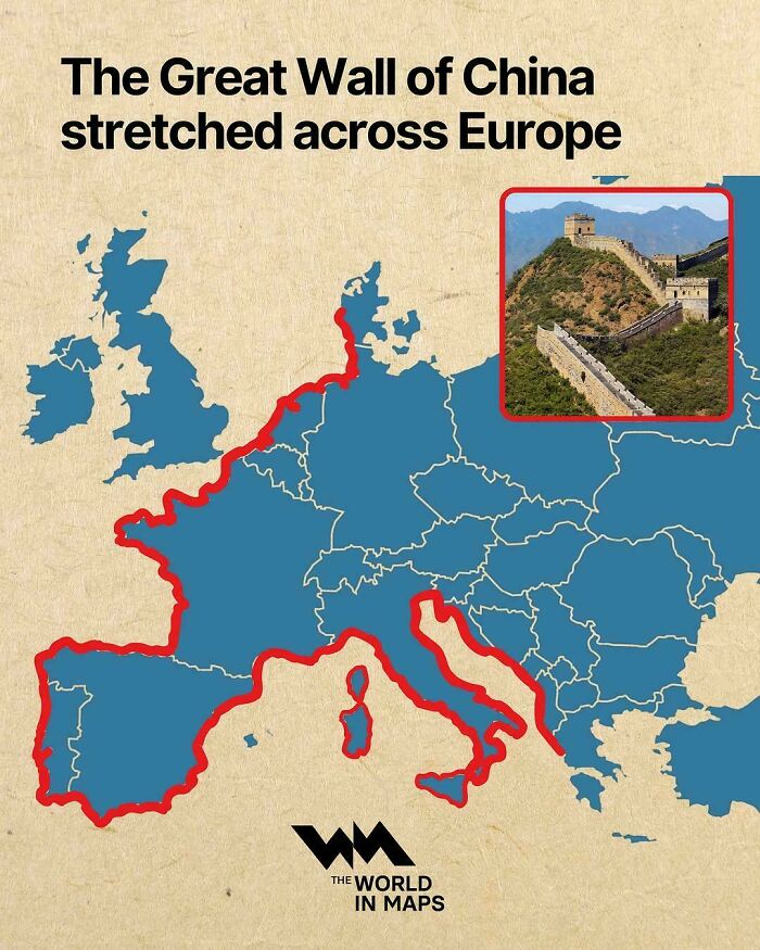 The Great Wall of China vs. Europe’s Coastline — Who’s Longer?