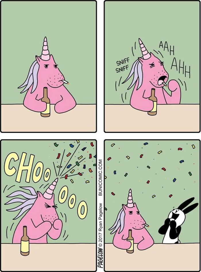 20 Hilariously Dark Buni Comics Where Cute Unicorns Crash and Burn