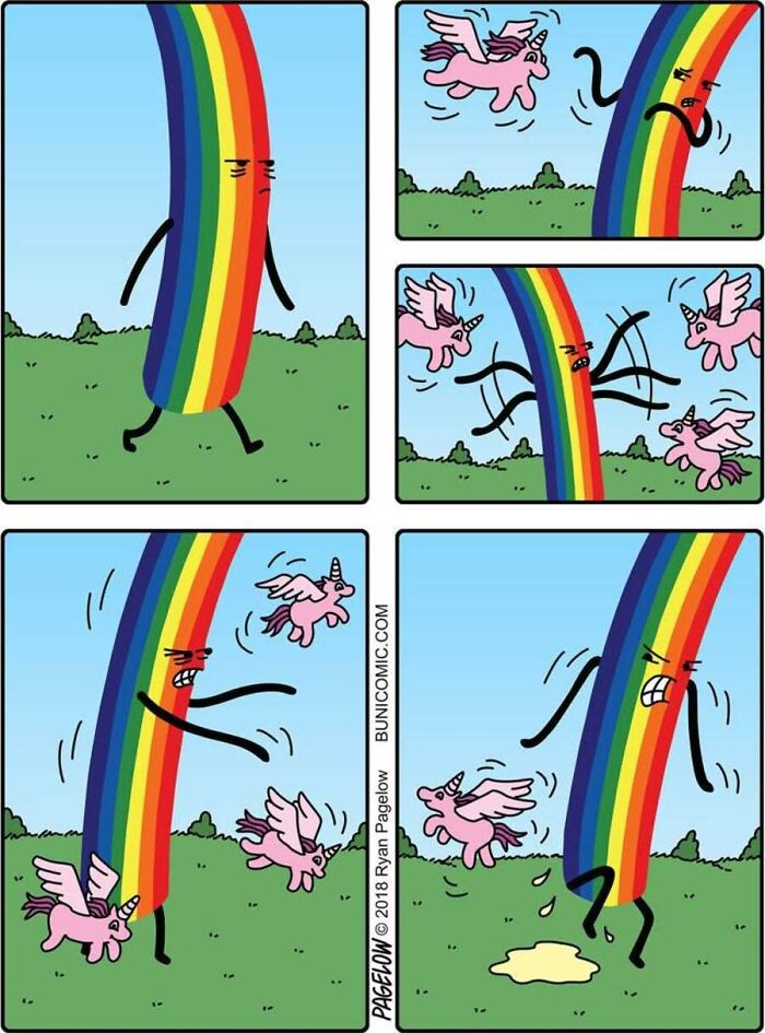 20 Hilariously Dark Buni Comics Where Cute Unicorns Crash and Burn