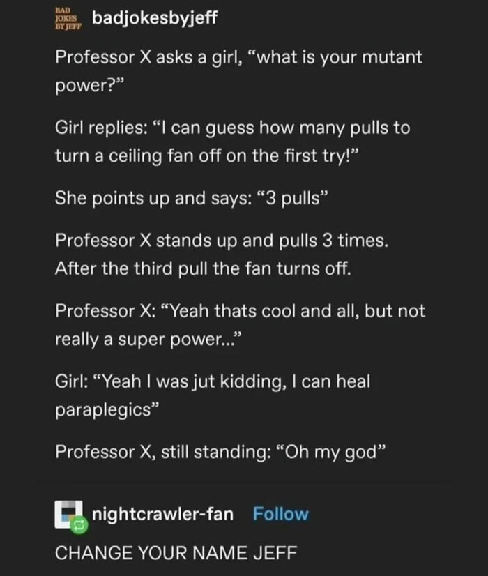 Jeff’s Got Jokes, Classic Jeff Style
