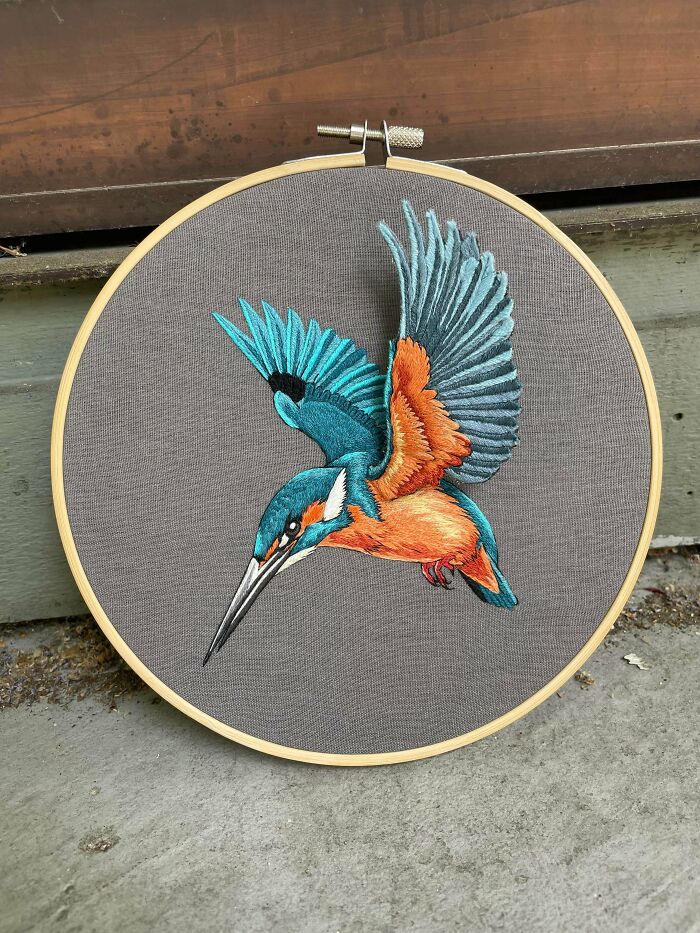 Kingfisher Stumpwork: When Embroidery Goes 3D