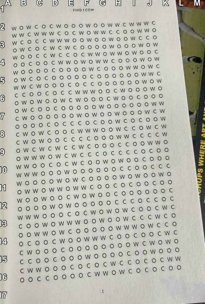 Find The Hidden Word: Cow