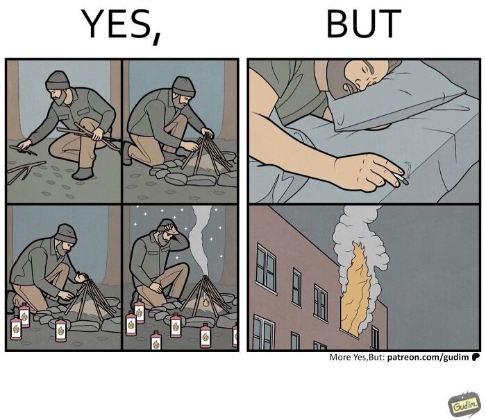 27 Hilarious “Yes, But” Comics That Nail How Reality Loves to Mess With Our Plans