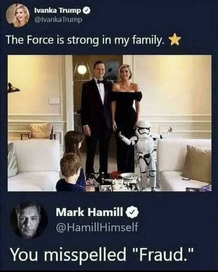 Mark Hamill’s Epic Clapback to Ivanka