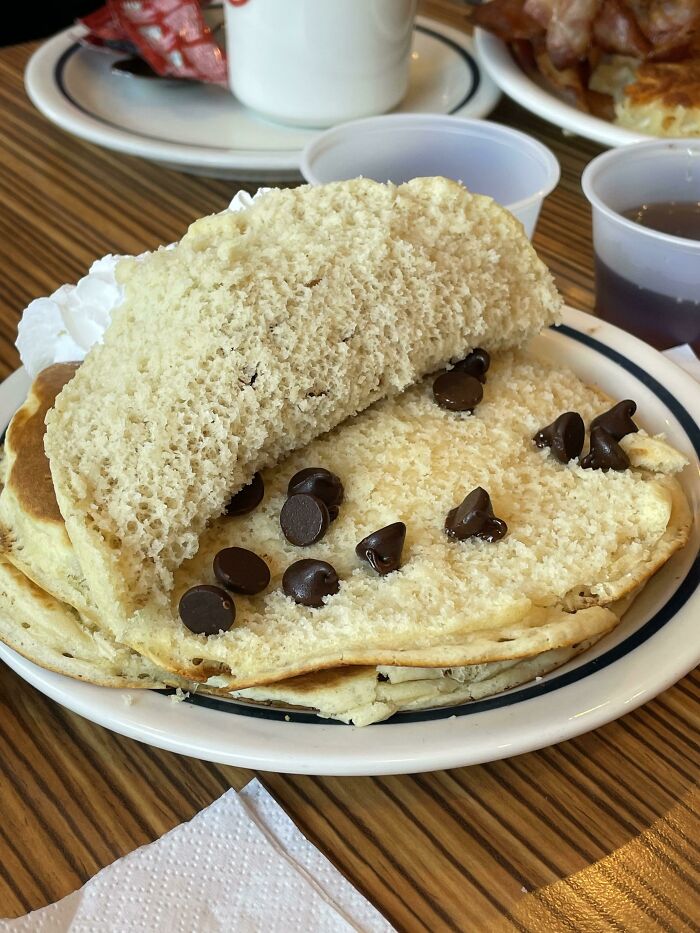 Chocolate Chip Pancakes Gone Wrong at IHOP