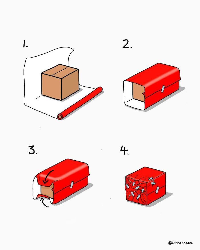 Gift Wrapping 101: Fold Then Wing It