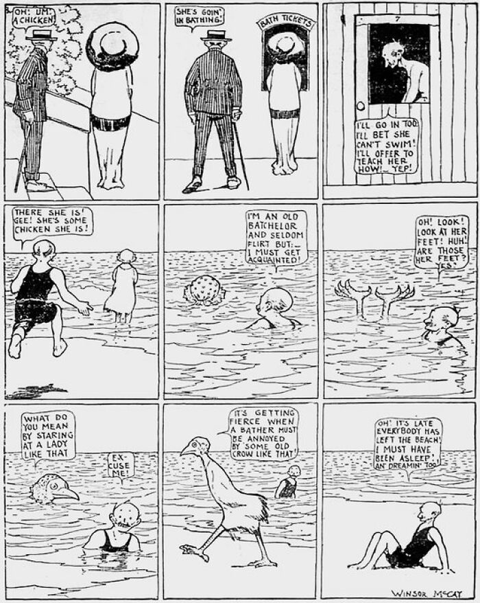 Winsor Mccay In The Buffalo Enquirer, New York, August 8, 1913